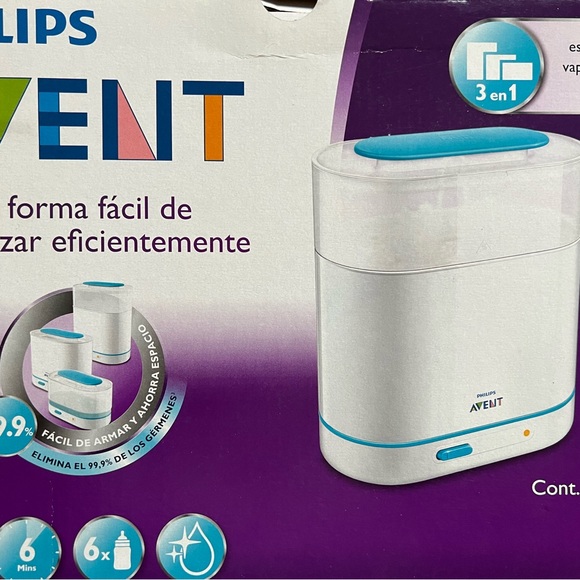 Philips Avent 3-in-1 electric steam sterilizer baby bottle sterilizer BPA free - Picture 1 of 5